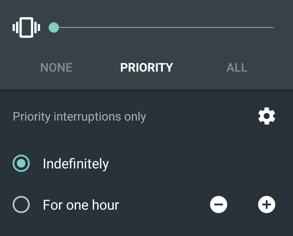 android mobile Priority mode