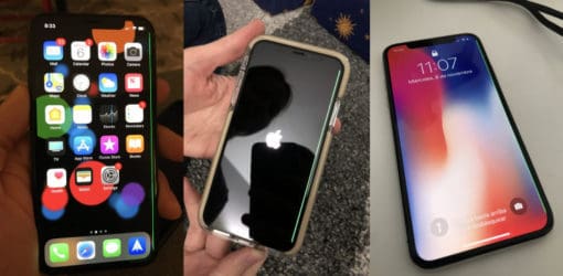 iphone X green light 2