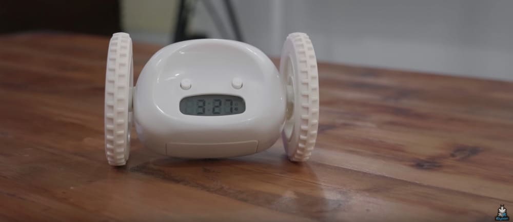 running alarm clock