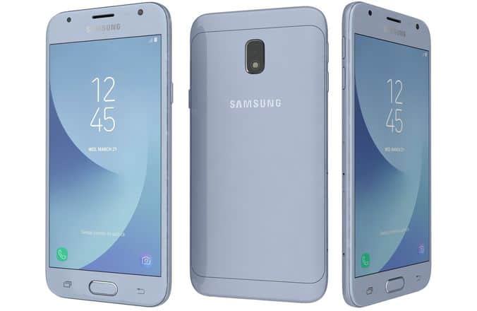 Samsung Galaxy J3 17 Blue 3d Model Max 3ds Fbx C4d Lwo Lw Lws Ma Mb Price Pony